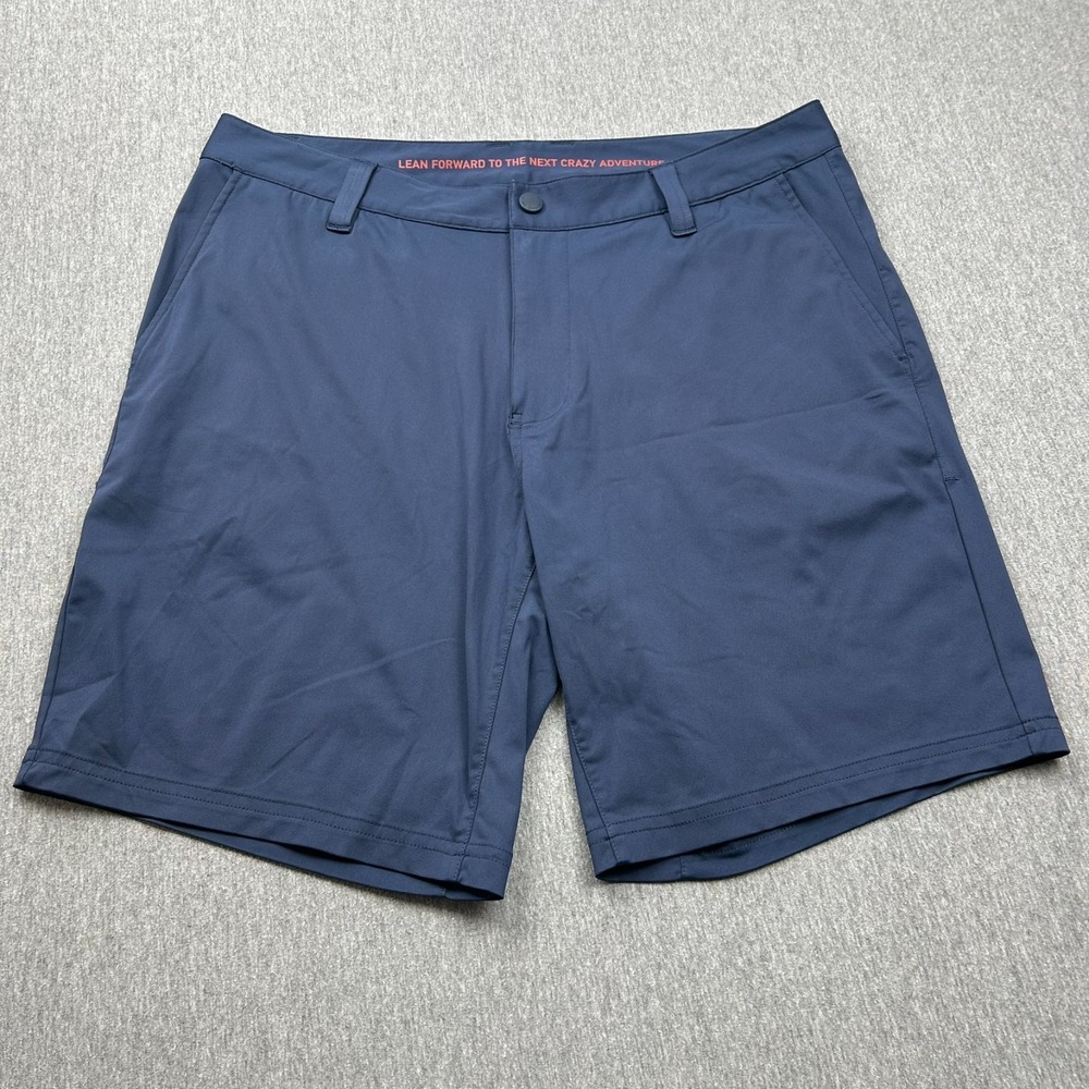 RHONE Men's Flat Front Performance Shorts — Navy Blue